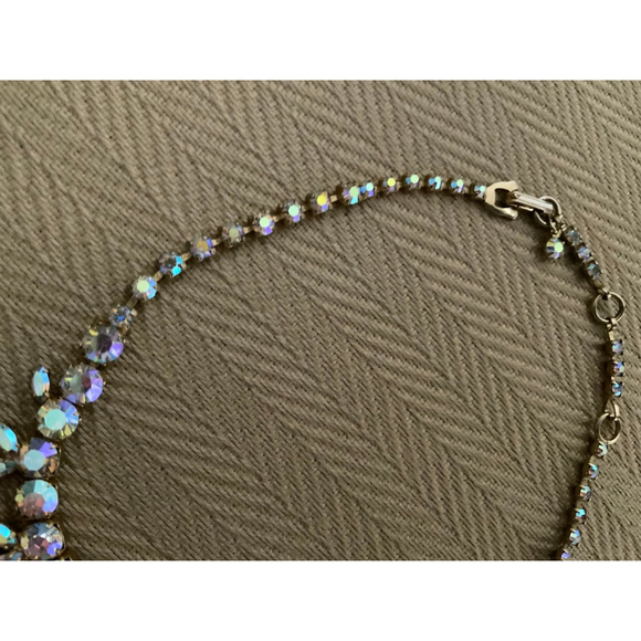 Amsel Aurora Borealis Crystal Necklace Vintage - Picture 10 of 10